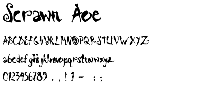 Scrawn AOE font